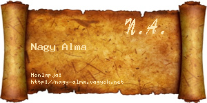 Nagy Alma névjegykártya